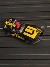 Tyco Corvette AP Black/YELLOW 27 HO Slot Car Runs Great Vintage