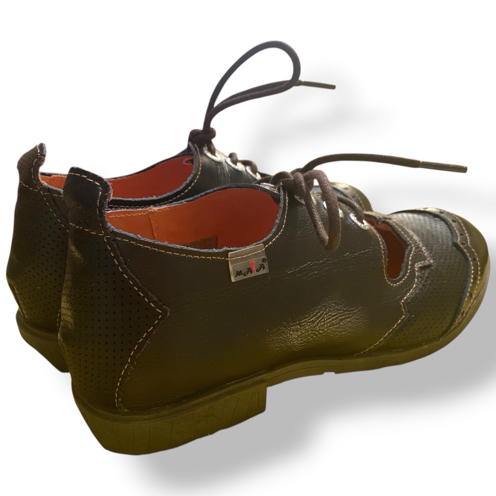 TMA EYES & MAiA Black Hand Stitched Leather Mary Janes Comfort Sz 8 US 39 EU