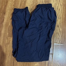 Vintage Y2K 90 s Nike Track Pants Navy Blue Size L Made In Thailand - Zipper Leg