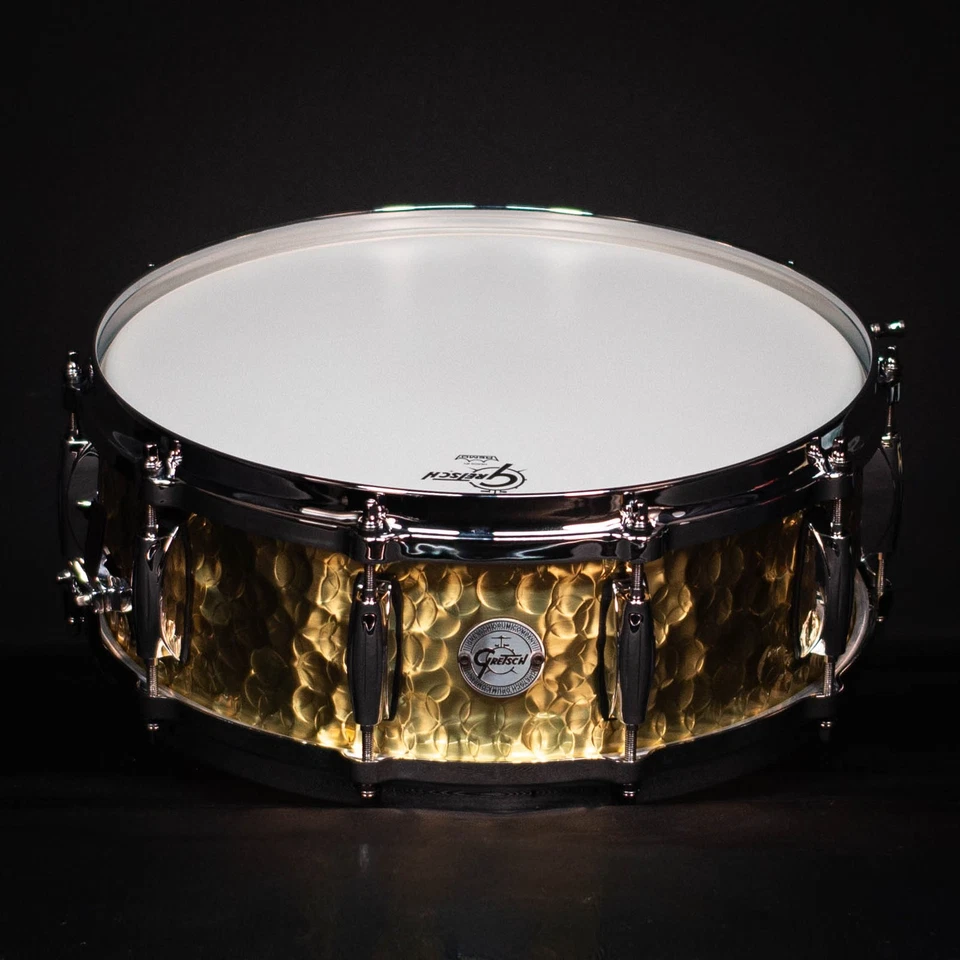 Gretsch 14" x 5" Full Range Hammered Brass Snare Drum - Image 4 of 4
