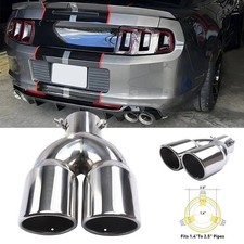 For Ford Mustang Gt500 Rear Dual Exhaust Pipe Tail Muffler Tip Throat Tailpipe
