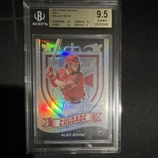 Panini 2021 Chronicles Crusade Holo Alec Bohm #23 Beckett 9.5 Phillies MLB