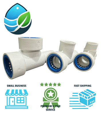 Hydro-Rain 1'' PVC-Lock Manifold Tee PVCL x Spigot x MIPT/FIPT | Choose Your Tee