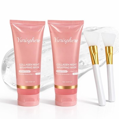 2P Collagen Overnight Peel Off Face Mask - Real Collagen Wrapping Mask