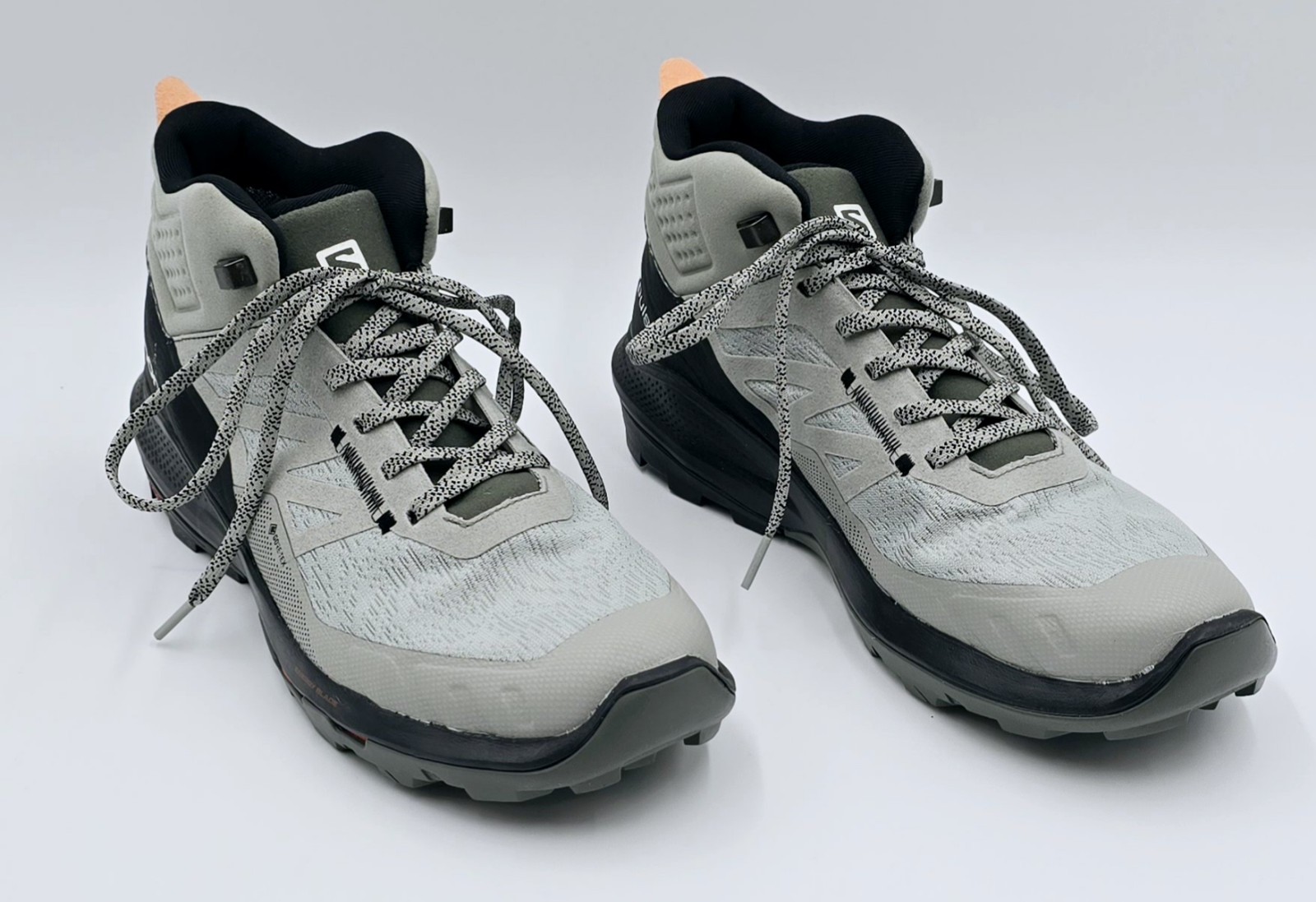 Stivali da trail Salomon OUTpulse Mid Gore Tex impermeabili grigi neri da uomo taglia 10 US