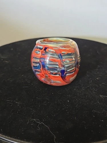 Vintage Murano Blown Glass 1.5 Inch Art Vase #3