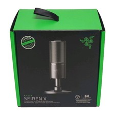 Razer Seiren X Black USB Streaming Microphone built-in Shock Mount NEW SEALED