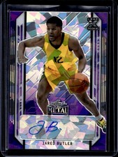 2021-22 Leaf Metal Jared Butler Purple Crystal Rookie RC Auto #/20 Aggies