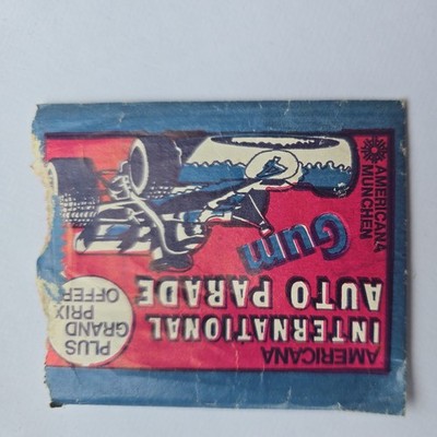 Grand Prix Auto Parade 70er Jahre Americana München Trading Card Wrapper
