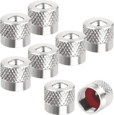 Yeepeo 8 Stück Ventilkappen Auto, Metall Autoventil Kappe Mit Gummiring Dichtung