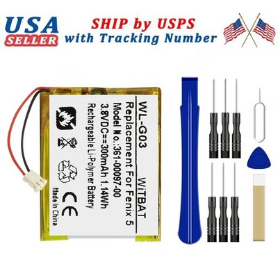361-00097-00 Battery For Garmin Fenix 5 6 7 5X Fenix 6Pro Fenix7Pro GPS Watch