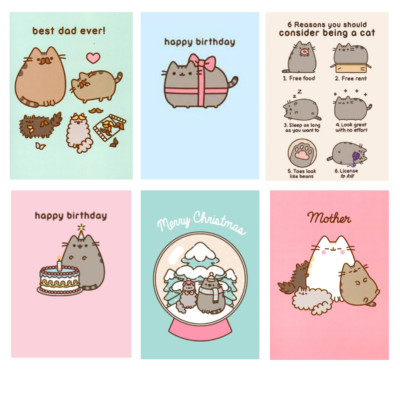 Süße Pusheen die Katze Cartoon Geburtstag Weihnachten leer lustig Humor Grußkarte
