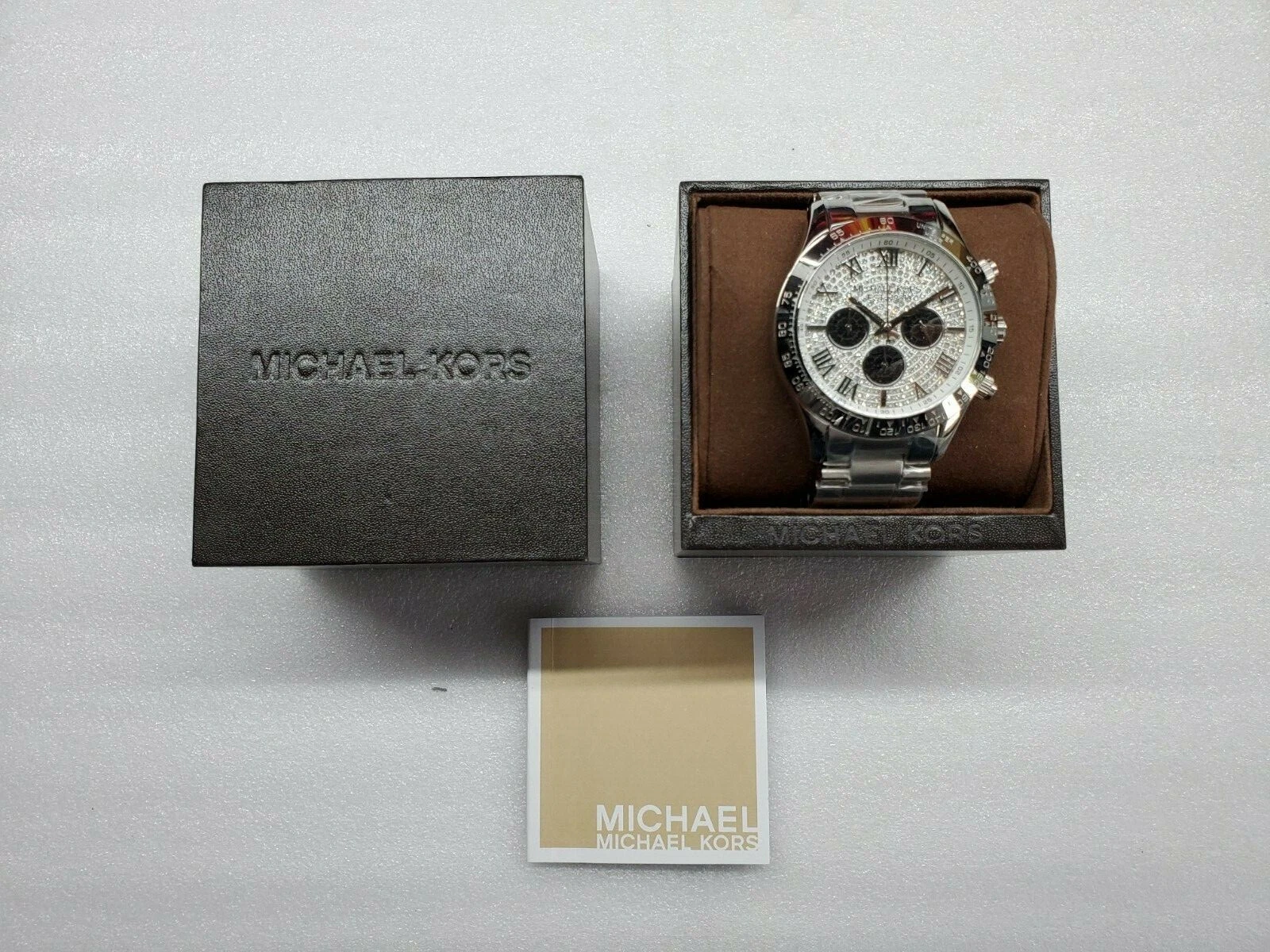 OROLOGIO DA DONNA MICHAEL KORS LAYTON CRONOGRAFO ACCIAIO INOX MK5977 NUOVO