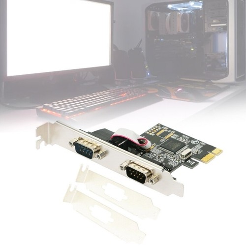 2 Port Serial PCIE Controller Card RS232 MCS9900 Adapter Expansion Card - Bild 2 von 8