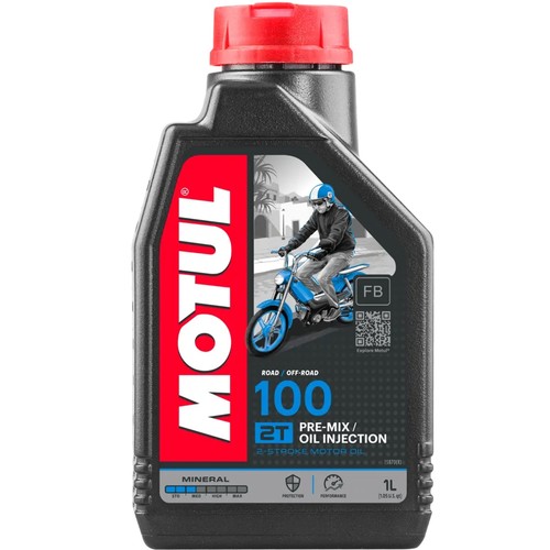 MOTUL 2T 100 Pre Mix Injection Oil 2 Stroke Motorcycle Mineral Off Road 1 Litre - Picture 3 of 3