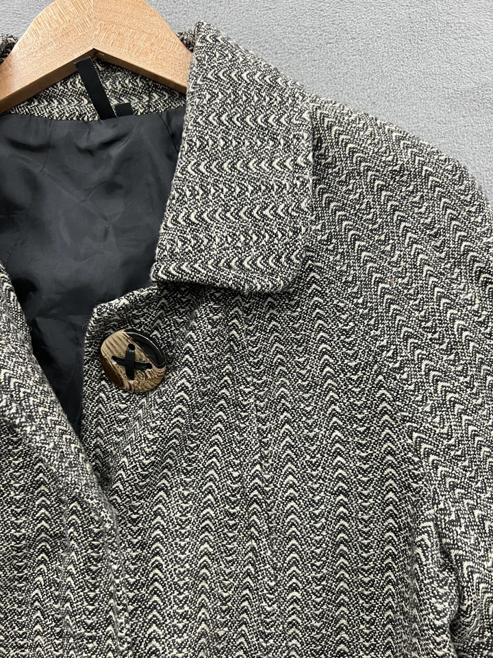 Chaqueta Ambition para mujer manga 3/4 mediana mezcla de lana marrón beige Foto 3 de 4