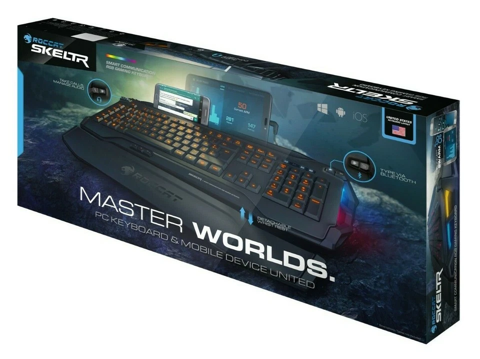 ROCCAT SKELTR- RGB Gaming Keyboard (Dual USB+Bluetooth),Black(NEW) ROC-12-231-BK - Image 2 of 4