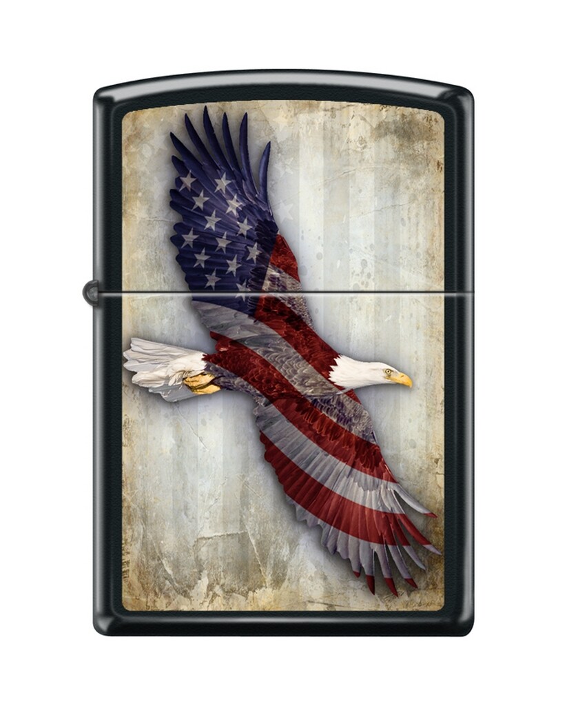 Zippo 82227 bald eagle usa american flag stars stripes old glory Lighter