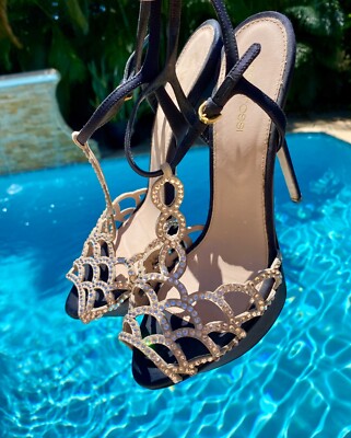 Sergio Rossi Vague Strappy Scalloped Mermaid Shoes - size 40/US 9