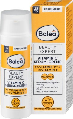 Balea Gesichtsserum Beauty Expert Vitamin C Serum-Creme LSF 30