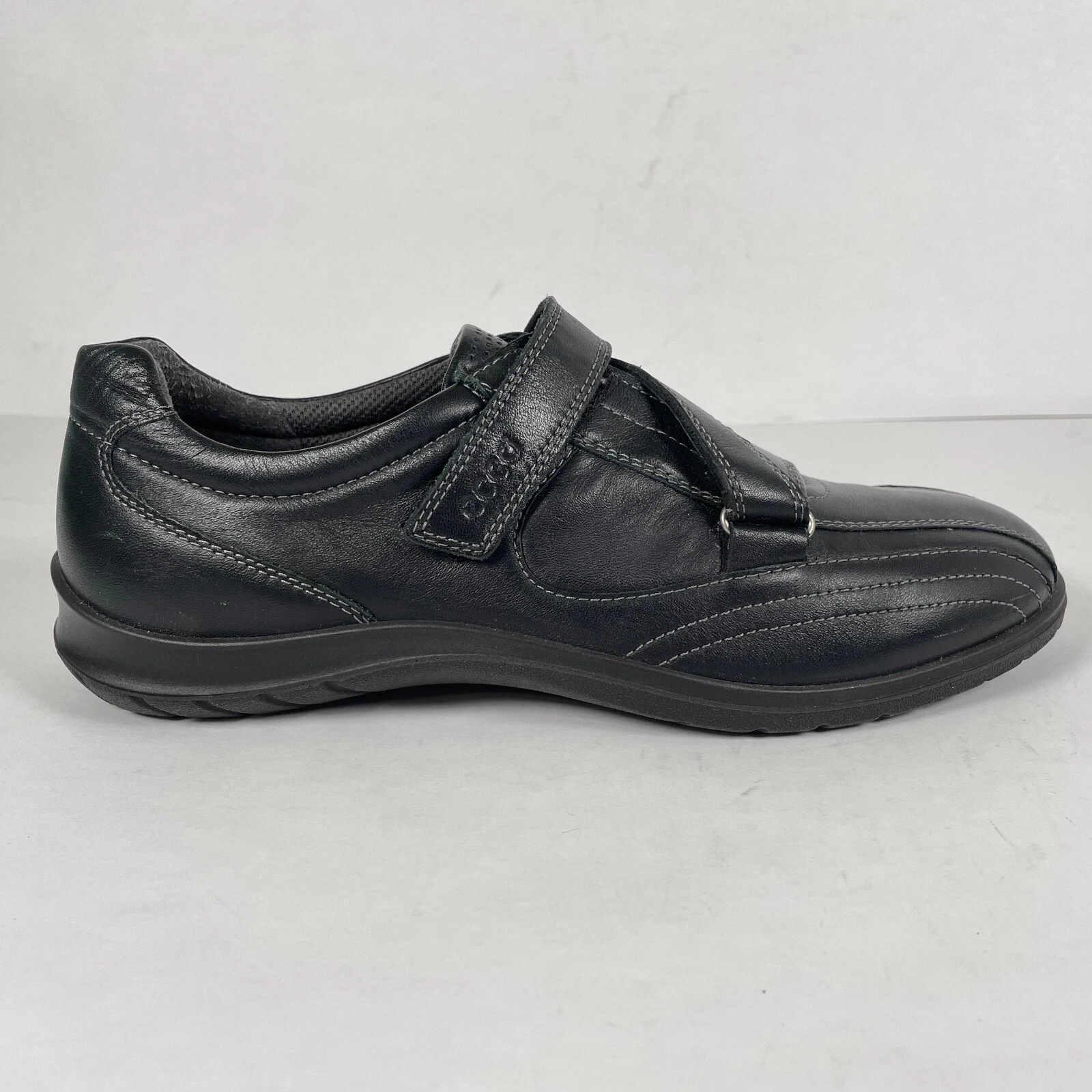 Mocassini Ecco Sneaker da donna taglia 39 US 8 neri in pelle scarpe comode casual
