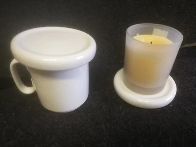 Porzellan Becher Deckel Kaffeebecher  Untersetzer Deckel Neu 7er Set 1b Ware - Bild 1 von 4