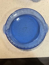 Pyrex Cobalt Blue 9.5 inch Pie Plate 229 Vintage