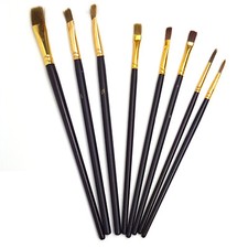 8Pcs Artist Paint Brush Set Kids Hobby Craft Watercolour Acrylic Oil Painting 