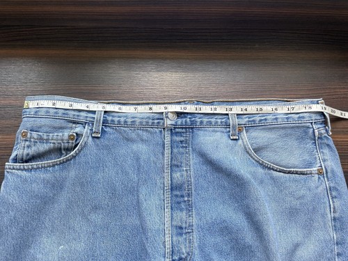 Levi's 501 Jeans Men's W38 L32 Blue Denim Straight Leg Stone Washed - Picture 9 of 13