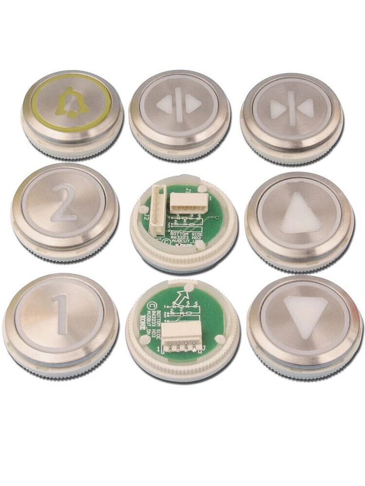 NEW 10pcs OEM Round Button KDS50 / KDS300 DC10-30V White Light For KONE Elevator - Image 2 of 3
