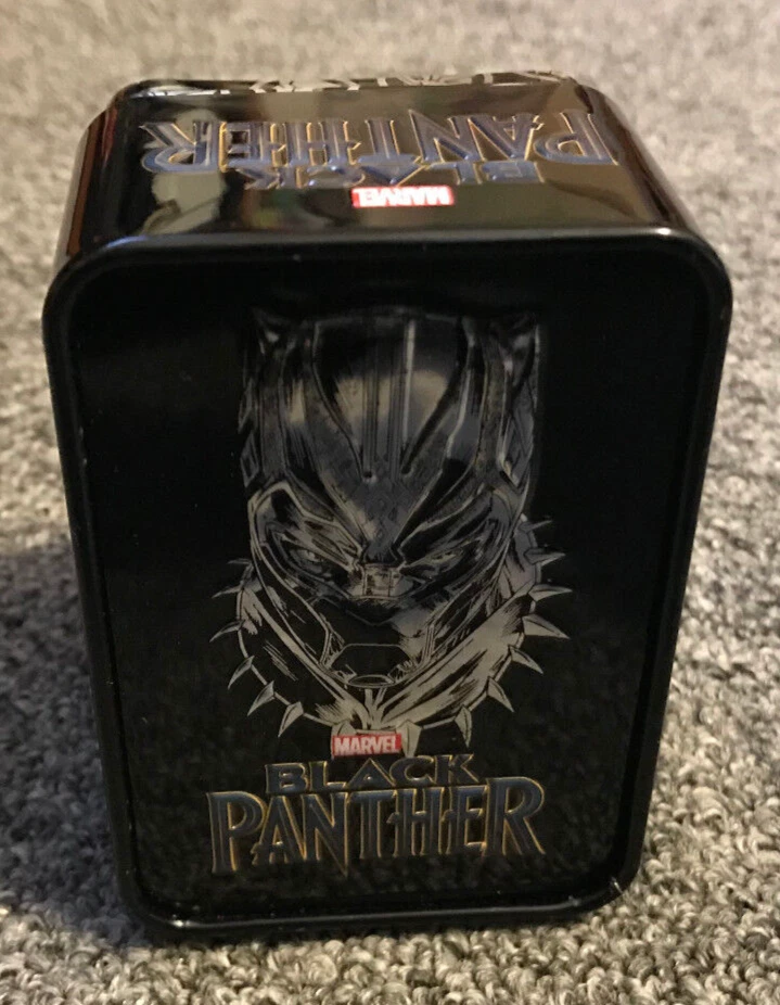 RELOJ ANALÓGICO CARA GRANDE BANDA ELÁSTICA PANTERA NEGRA MARVEL COMICS LATA COLECCIONABLE Foto 4 de 4