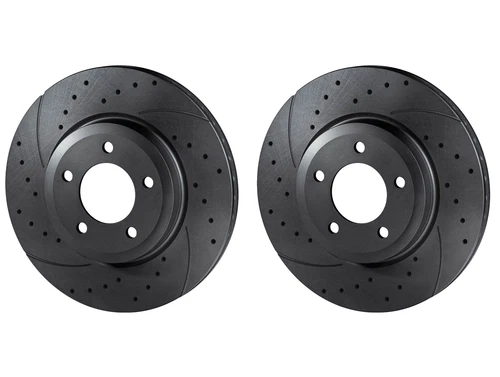 PAAR GELOCHTE & GERILLTE BREMSSCHEIBEN FÜR BMW M3 E46 PERFORMANCE VORNE 325mm - Bild 1 von 5