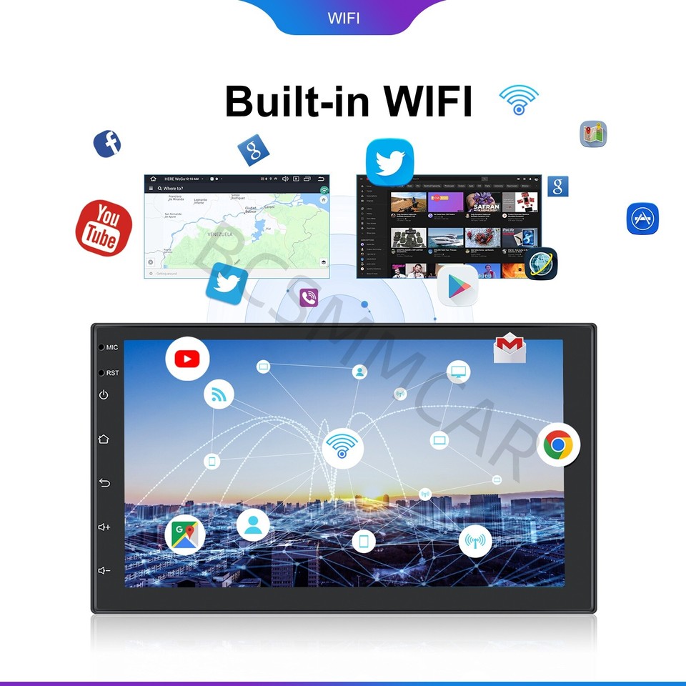 7in Car Stereo Radio Player GPS Navigation WIFI For Carplay Head Unit W