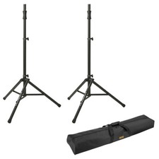 Ultimate Support TS-100B Set of 2 Aluminum Tripod Speaker Stands with 51" Bag