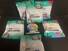 New Set of 6 Dude Perfect Keychains Mystery Surprise Random 1 Wheel Unfortunate