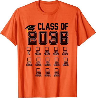 Kindergarten Class Of 2036 Grow with Me Boys Girls Unisex T-Shirt