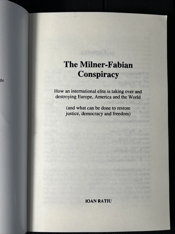 The Milner-Fabian Conspiracy,by Ioan Ratiu,525 Pages,Reprint,Brand New Foto 2 de 4