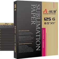1100 Sheets Wholesale A-SUB Sublimation Paper 125g 8.5x11 Inkjet Heat Transfer