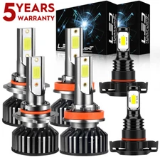 For GMC Sierra 2500 3500 HD 2007-2014 LED Headlight Bulb High Low Fog Light F2QC