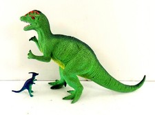 2 TOY DinosaurS / PLASTIC- RUBBER / ANIMAL / Gift / PLAY/ PRETEND / 5.5"  1.5"