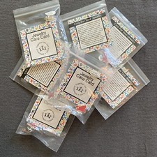 Breast Cancer Awareness Pins Lot x8 Silver Plated Red Enamel Jewelry Care Card