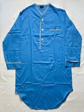 Vintage 1970's Sears Perma-Prest Men  s Sleepwear/Nightshirt Blue Size M 38/40