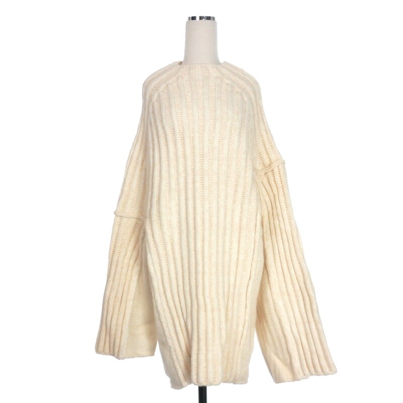 Tops】MM6 Maison Margiela 22AW Oversized Ribbed Knit Sweater Long 