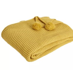 Yellow Mustard Color Crochet Mini Blanket