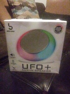 Bass Jaxx UFO + Aux-In Speaker * Color Changing LED * Brand New In Box *