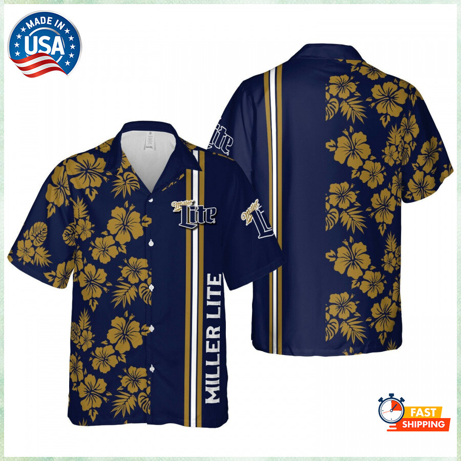 miller lite hawaiian shirt