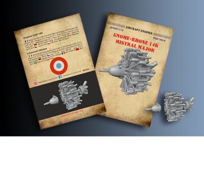 Print Scale 1/72 Aircraft Engine Gnome-Rhone 14K Mistral Major