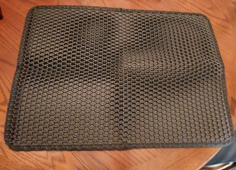 LotFancy Cat Litter Trap Mat Double Layer Kitty Litter Trap Pad Non-Slip Black