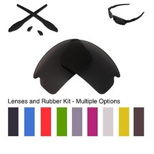 Walleva Lenses and Rubber Kit for Oakley Flak 2.0 OO9295 Series-Multiple Options
