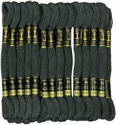 Anchor Threads Stranded Cotton Thread Hand Embroidery Cross Stitch Floss Gray